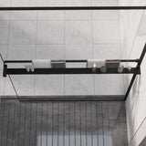 Shower Shelf for Walk-in Shower Wall Black 118 cm Aluminium 153619