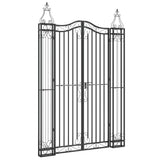 Garden Gate Black 121x8x180 cm Wrought Iron 363433