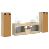 Bathroom Furniture Set 5 pcs Sonoma Oak 33 x 34.5 x 100 cm 3405985