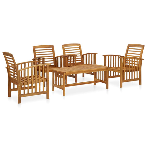 ZNTS 5 Piece Garden Lounge Set Solid Acacia Wood 3057974