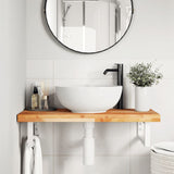 Basin Shelf Wall Mounted Steel and Solid Wood Acacia 3302736