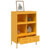 Highboard Mustard Yellow 68x39x101.5 cm Steel 843105