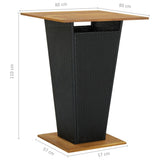 5 Piece Garden Bar Set with Cushions Poly Rattan Black 3095398