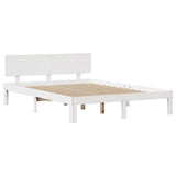 Bed Frame with Headboard without Mattress White 140x200 cm 3306087