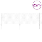 ZNTS Garden Fence Set Set of 2 Galvanised steel Large Durable 3336306