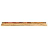 ZNTS Desk Top with Curve 160x50x2.5 cm Solid Wood Rough Mango 370183