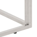 Console Table Silver Stainless Steel and Solid Wood Sleeper 349989