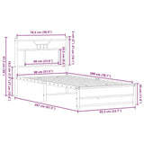 Bed Frame without Mattress Sonoma Oak 80x200 cm Engineered Wood 4106953