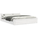 Bed Frame without Mattress White Solid Wood 140x200 cm 815045