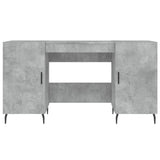 Desk Concrete Grey 140x50x75 cm Engineered Wood 829568