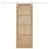 Sliding Door ORKDAL Brown 73.5 x 198.5 cm Solid Pine Wood 3333746