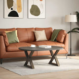 Coffee Table Legs 2 pcs Natural Steel 60x cm Steel 4012711