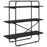 Bookshelf 3-Tier 100 x 35 x 105 cm PB Black Oak 8007792