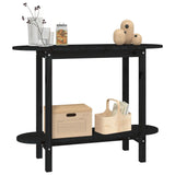 Console Table Black 110x40x80 cm Solid Wood Pine 822301