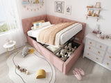 Daybed Upholstered Bed with 3FT Single Sofa Bed 90 x 190 cm, Ottoman Bed with Hydraulic N601P343711P