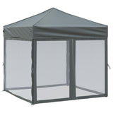 ZNTS Folding Party Tent with Sidewalls Anthracite 2x2 m 93509