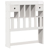 ZNTS Bookcase Bed without Mattress White 75x190 cm Small Single Solid Wood Pine 3308907