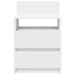 ZNTS Bedside Cabinet with 2 Drawers White 40x33x60 cm 858560