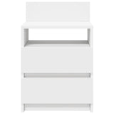 ZNTS Bedside Cabinet with 2 Drawers White 40x33x60 cm 858560