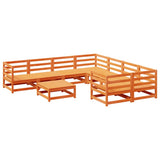 Garden Sofa Set Wax Brown Solid Pine Wood Large Modular 3299367