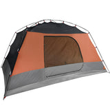 Camping Tent with Porch 4-Person Orange Waterproof 94417