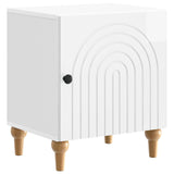 Bedside Cabinet High Gloss White 43 x 34.5 x 50 cm 894113