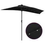 Garden Parasol Black 294 x 150 x 223 cm Polyester and Steel 42003265
