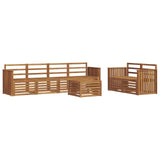 Outdoor Sofa Set 7 pcs Natural Solid Acacia Wood 3374404