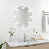 ZNTS Wall Mirror with LED Lights Round Glass 3078641