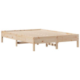 Bookcase Bed without Mattress 140x200 cm Solid Wood Pine 3322870
