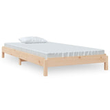 Stack Bed without Mattress 75x190 cm Small Single Solid Wood Pine 820407