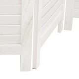 Room Divider 3 Panels White Solid Wood Paulownia 358829