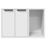 Cat Litter Box Enclosure White 60x40x40 cm Engineered Wood 857724