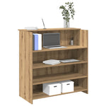 Reception Desk Artisan Oak 100x50x103.5 cm Engineered Wood 3324168