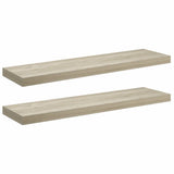 Floating Wall Shelves 2 pcs Oak 90x23.5x3.8 cm MDF 323881