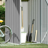 Garden Firewood Shed Grey 245x98x159 cm Galvanised Steel 46294