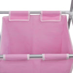 2-Section Laundry Sorter Hampers 2 pcs with a Top Shelf for Drying 3051493