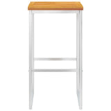 Outdoor Bar Stool Set of 4 Teak look Solid Acacia Wood Durable 46507