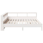 ZNTS Bookcase Bed without Mattress White 180x200 cm Solid Wood Pine 3324413