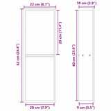 Shower Niche White 60 x 20 x 9.5 cm Stainless Steel 42012664