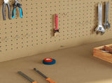 Workbench Black 90 x 49 x 141 cm Engineered Wood and Metal 42020133