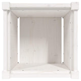 Garden Planter White 40x40x40 cm Solid Wood Pine 837406