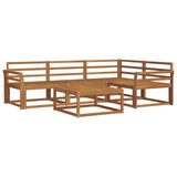 Outdoor Sofa Set 5 pcs Natural Solid Acacia Wood 3367542
