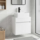 Wall-mounted Sink Vanity High Gloss White 49 x 41 x 63 cm 890586