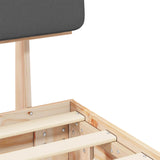 Bed Frame with Upholstered Headboard Dark Grey 120 x 200 cm 877490
