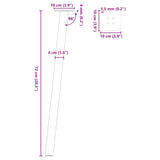 Console Table Legs 4 pcs Anthracite 72 cm Steel 4012494