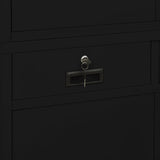 Office Cabinet Black 90x40x180 cm Steel 336419