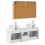 Bathroom Cabinet Set 4 pcs White Engineered Wood 3406463
