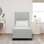 ZNTS Bed Frame Light Grey 80x200 cm Velvet 3344969