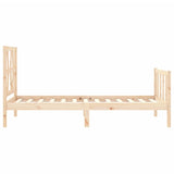Bed Frame without Mattress Small Single Solid Wood Pine 3192451